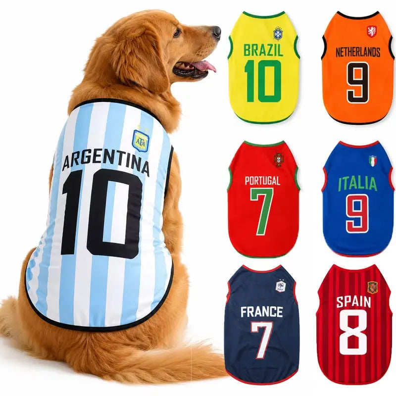 Sport Team Dog Jersey Number Print Dogs Vests Sport Style Breathable Mesh Puppy Sleeveless Shirt Small Medium Larg Pets Clothes