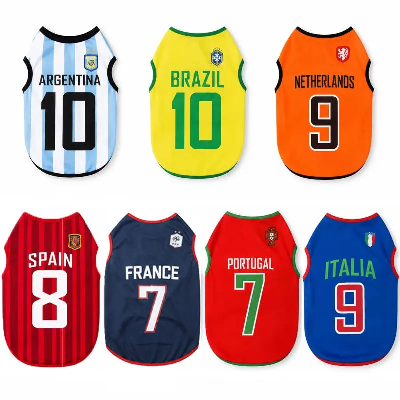Sport Team Dog Jersey Number Print Dogs Vests Sport Style Breathable Mesh Puppy Sleeveless Shirt Small Medium Larg Pets Clothes