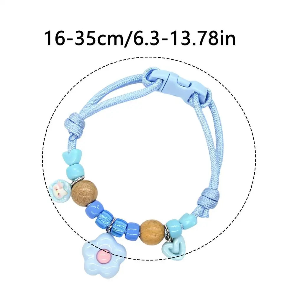 Cat Dog Flea Collar Natural Wood Adjustable Safe Buckle Macaron Color Fly Repellent Puppy Kitten Tick Control Summer Daily Care