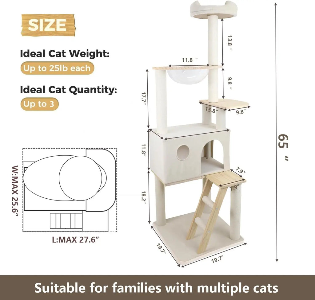 Multi-level cat climbing frames, indoor cat towers, cat beds, scratching posts, and ladders—sturdy and durable cat furniture