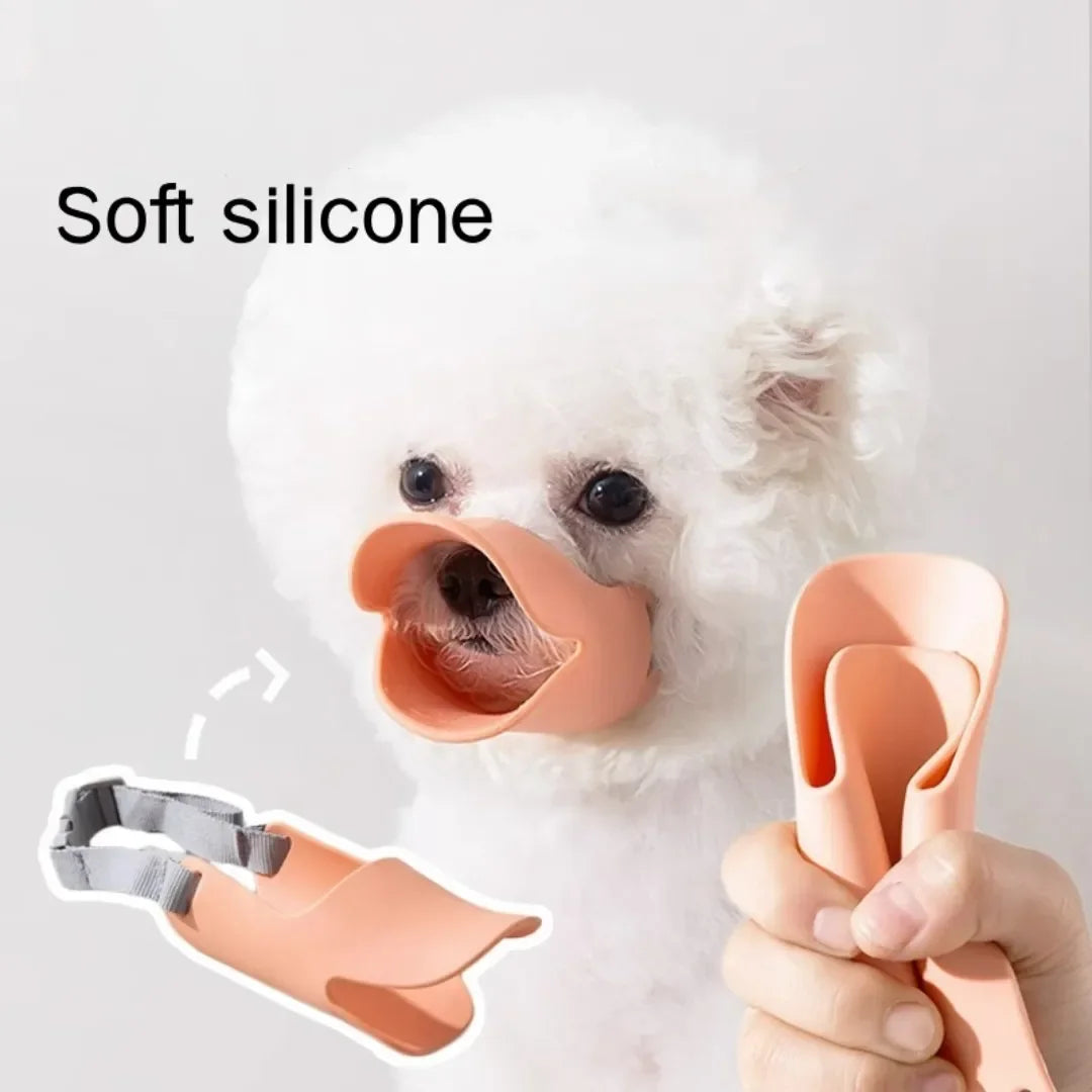 Dog Silicone Duck Muzzle For Pet Anti Bite Stop Barking Small Large Dog Mask Pet Accessories Safe Adjustable Mouthpiece Cover