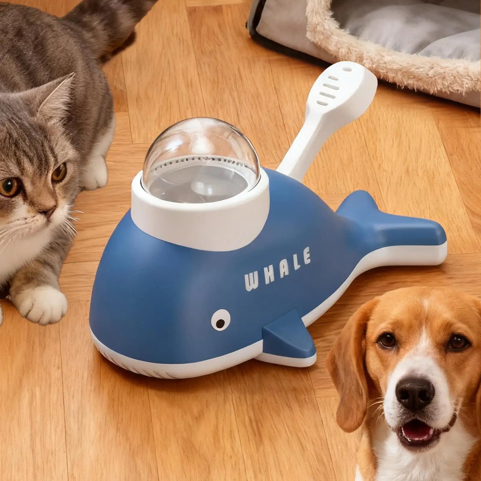 NEW Slow Feeder Dog Toy, Whale Puzzle Treat Dispenser For Mental Enrichment, Healthy Feeding & Indoor Exercise For All Dogs