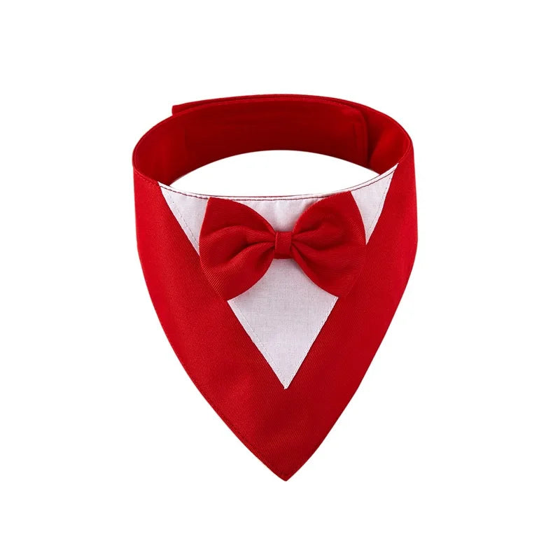 Adjustable Formal Dog Bow Tie Bandana Cute Pet Triangle Bib Scarf for Dogs And Cats Wedding Birthday Party Pet Costume Accessory