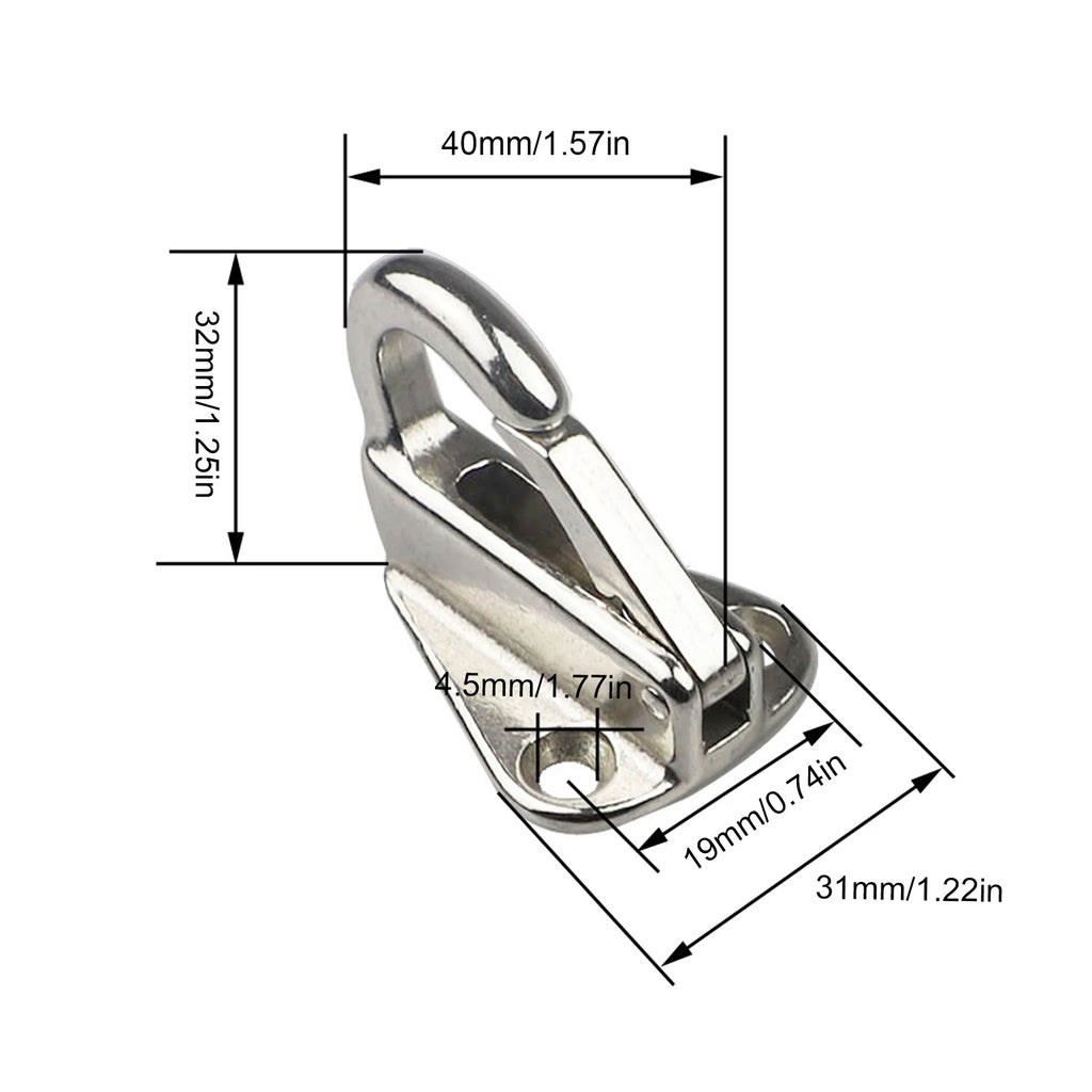 Dog Leashes Holder Pet Chain Parking Hook Wall Stainless Steel Dog Leashes Parking Holder for Outdoor Fence Front Door Living