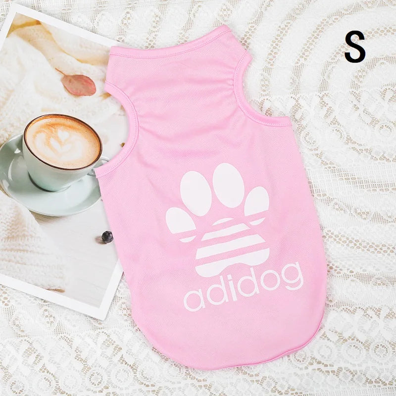 1PC Summer Pet Clothing Soft Polyester Teddy Dog Thin Tank Top Breathable and Cool Dog Cat Clothing Small Puppy Dogs Vests
