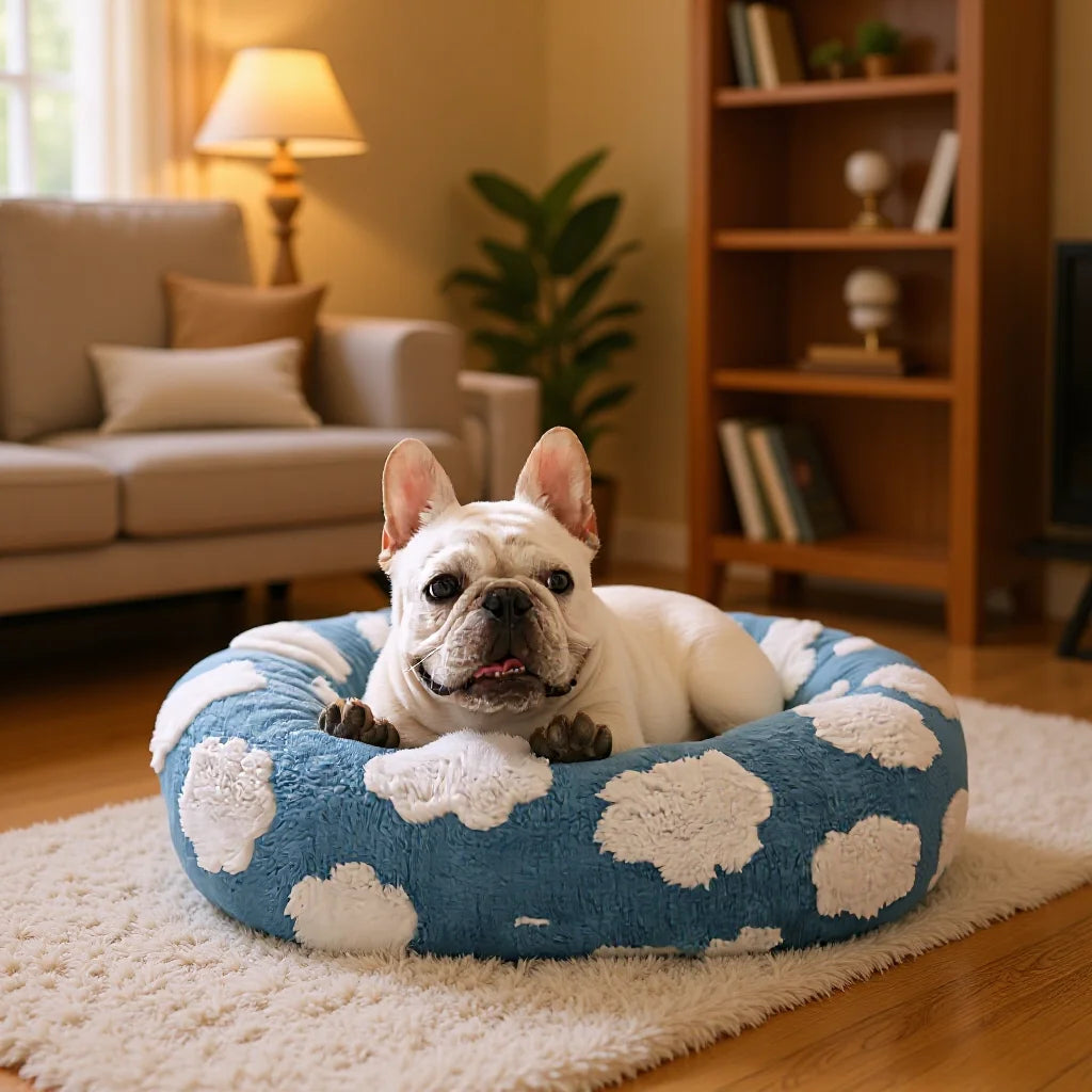Round Pet Bed for Dogs Cats All Seasons Warm Winter Soft Comfortable Cushion Dog Beds for Large Dogs Dog Accessories Cat Bed
