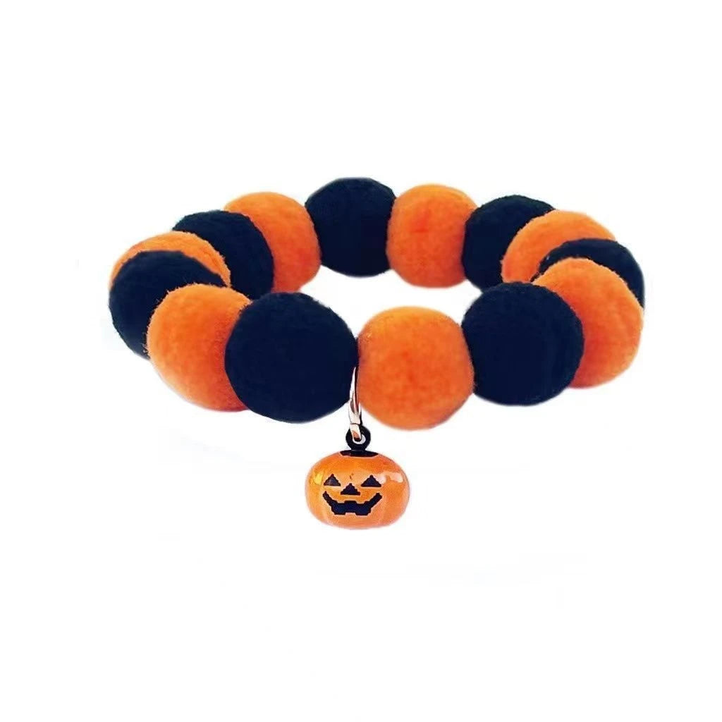 Halloween Pet Collar for Cats Dogs Pumpkin Bell Cute Collar Halloween Costume Accessories for Small Pets Party Decoration