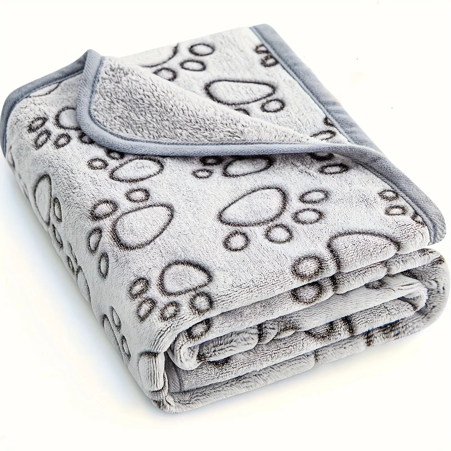 Ultra-Soft Paw Print Dog Blanket | Cozy & Washable Pet Pad