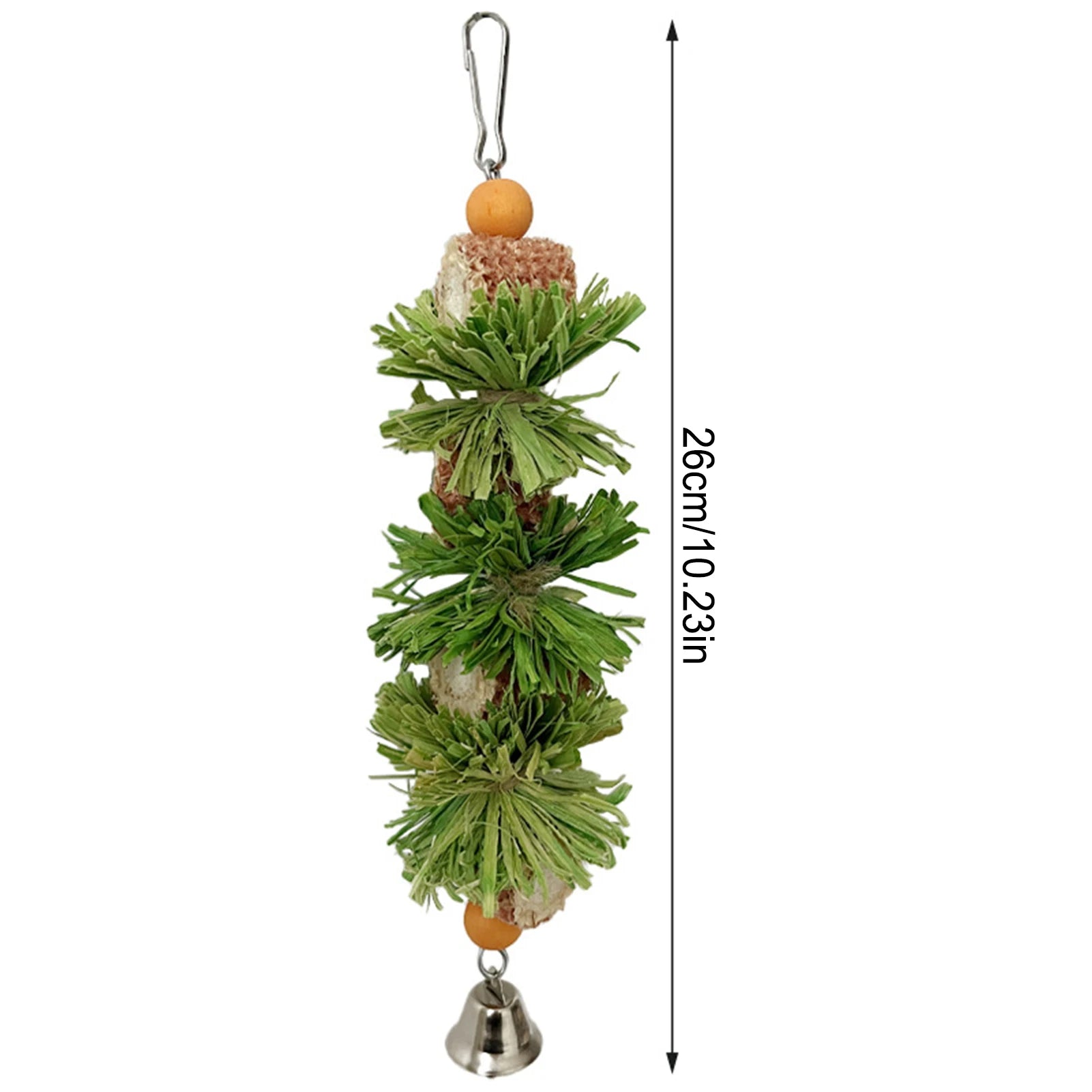 Parrot Chew Toys Natural Corn Husk Ball and Cob String for Cockatiel Lovebird Budgie Cage Hanging Foraging Interactive Bird Toys