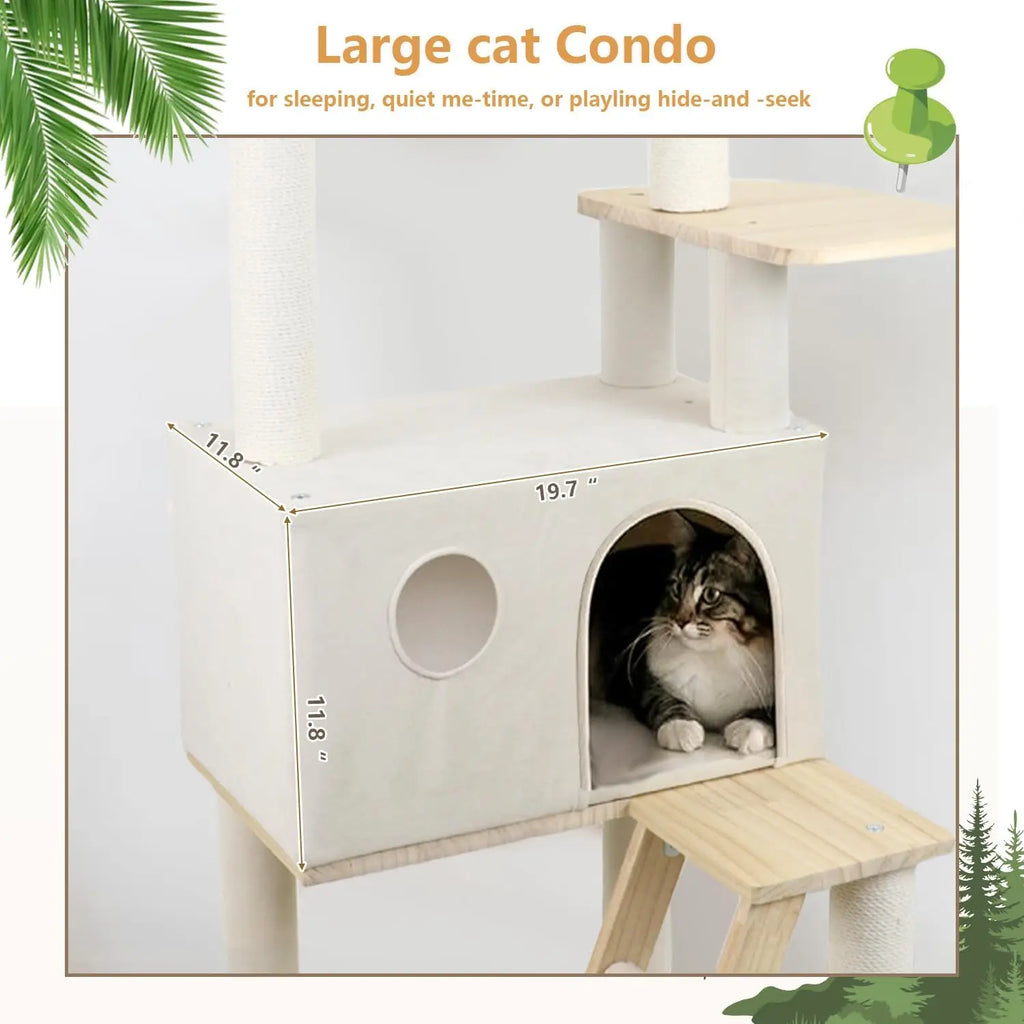 Multi-level cat climbing frames, indoor cat towers, cat beds, scratching posts, and ladders—sturdy and durable cat furniture
