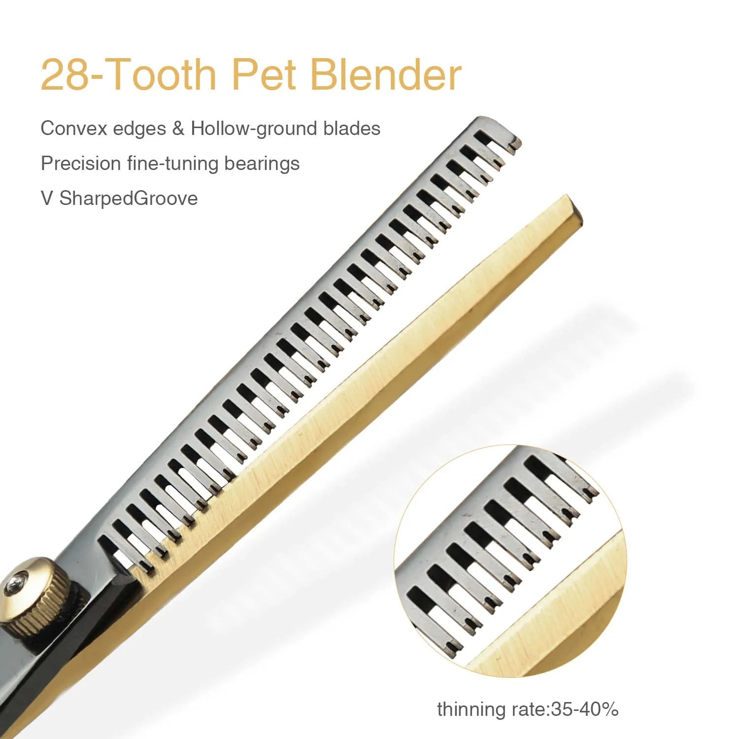 Professional Pet Grooming Scissors Stainless Steel  - Right Hand Orientation, Multi-Purpose Hair Trimming Shears For Dogs Pets