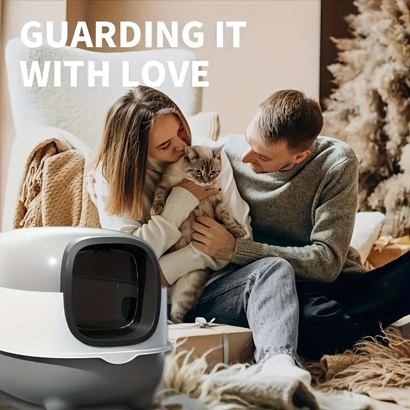 Extra Large Enclosed Cat Litter Box with Drawer Design Prevents Odor and Splashing Easy to Clean Suitable for Indoor Outdoor Use