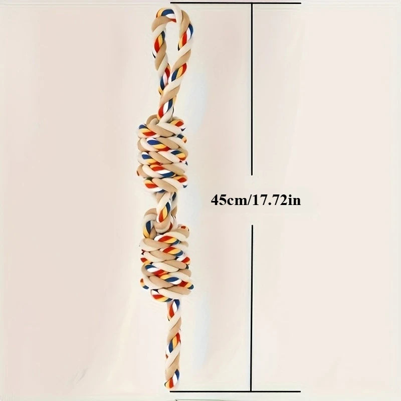 45cm Durable Teeth-Cleaning Rope Toy for Dogs - Pet Interactive Chewing and Play Toys Tug Dog Toy for Puppy Training