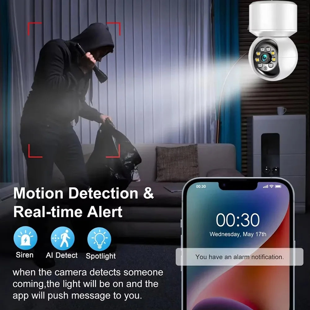 Pet Dog Camera with Phone App, 5G/2.4GHz WiFi Indoor Security Baby Camera, 360° Pan & Tilt, 2-Way Audio, Night Vision 2026New