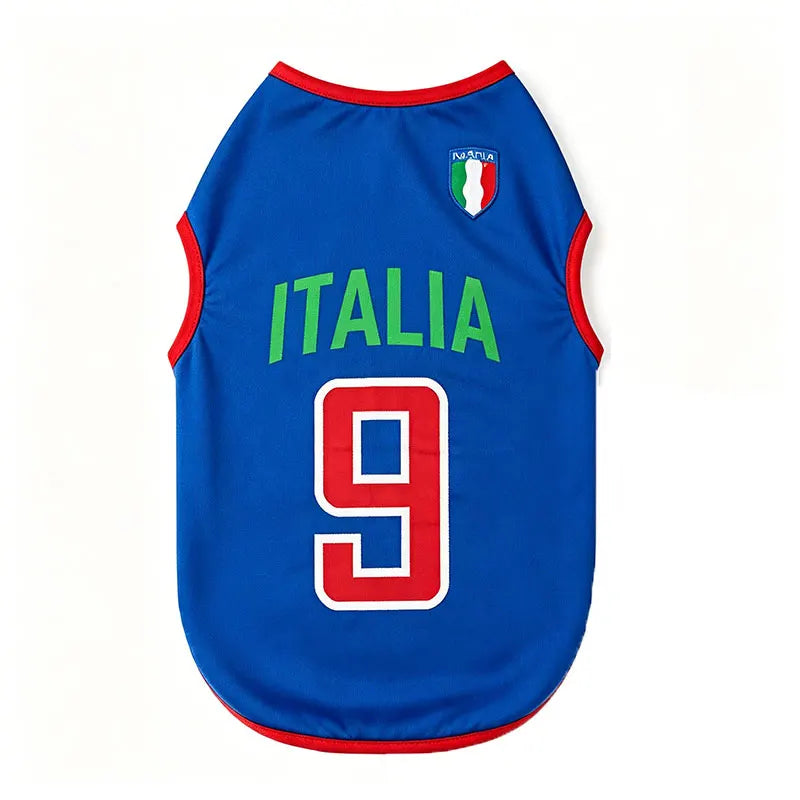 Sport Team Dog Jersey Number Print Dogs Vests Sport Style Breathable Mesh Puppy Sleeveless Shirt Small Medium Larg Pets Clothes