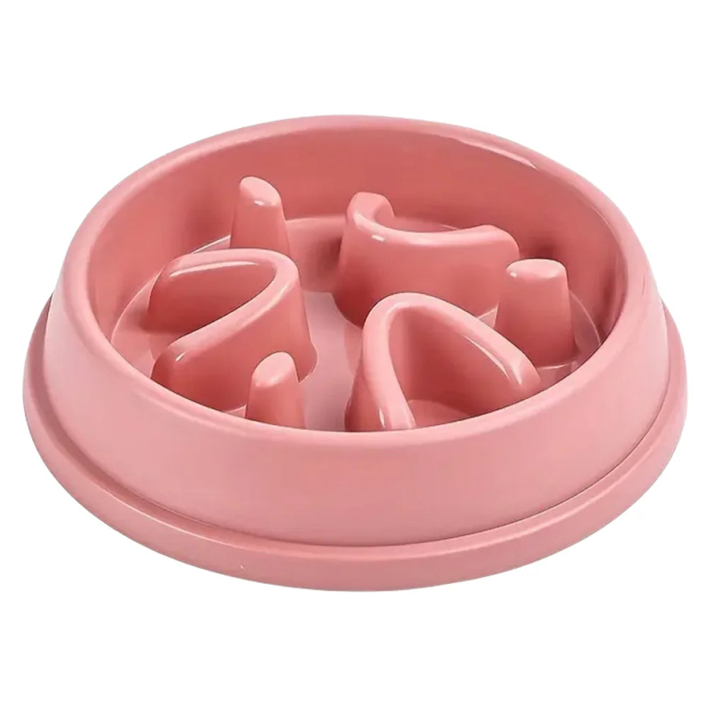 Anti-Choke Slow Feeder Pet Bowl for Dogs & Cats - Safe Eating, Durable Plastic, Essential Daily Accessory