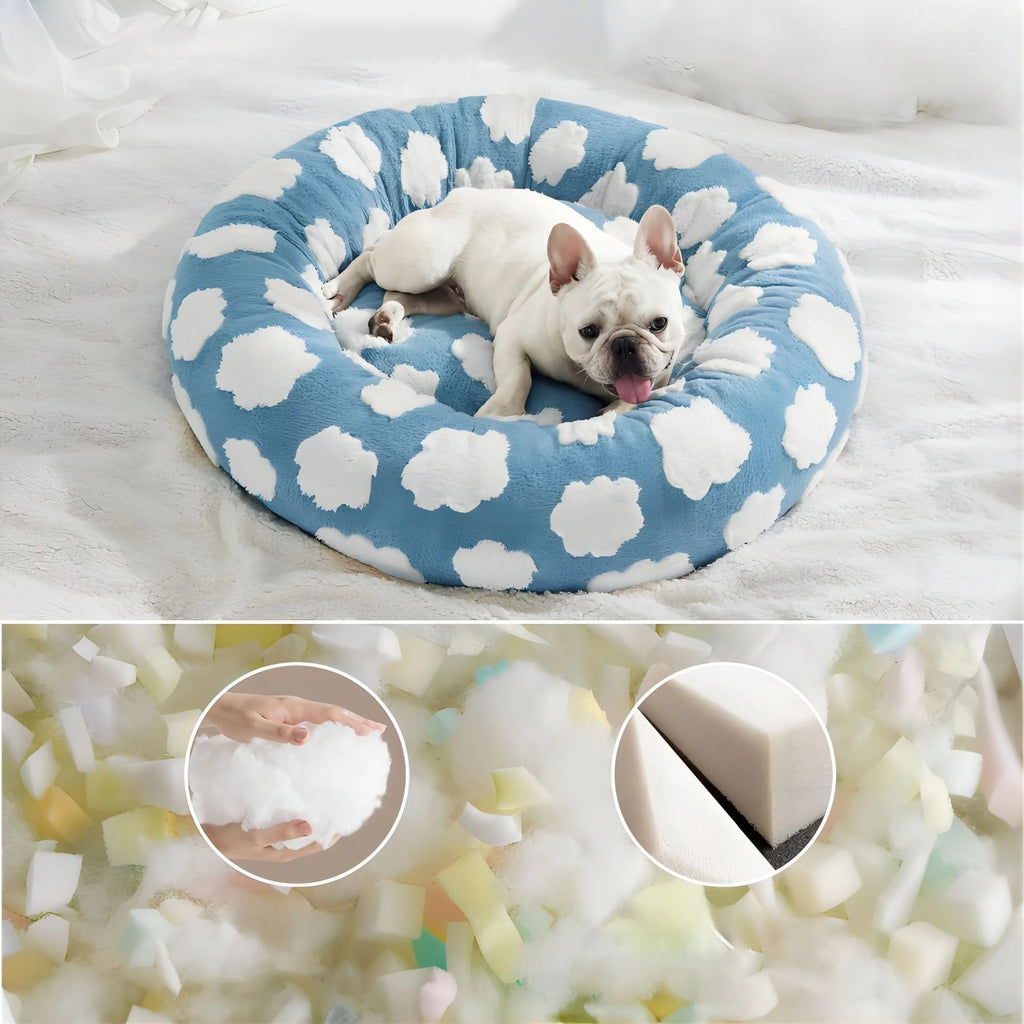 Round Pet Bed for Dogs Cats All Seasons Warm Winter Soft Comfortable Cushion Dog Beds for Large Dogs Dog Accessories Cat Bed