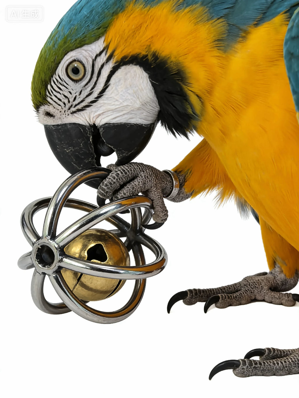 1 Pcs Pet Parrot Toy Hollow Rolling Bell Ball Bird Toy Parakeet Cockatiel Parrot Chew Cage Fun Toys Pet Bird Supplies