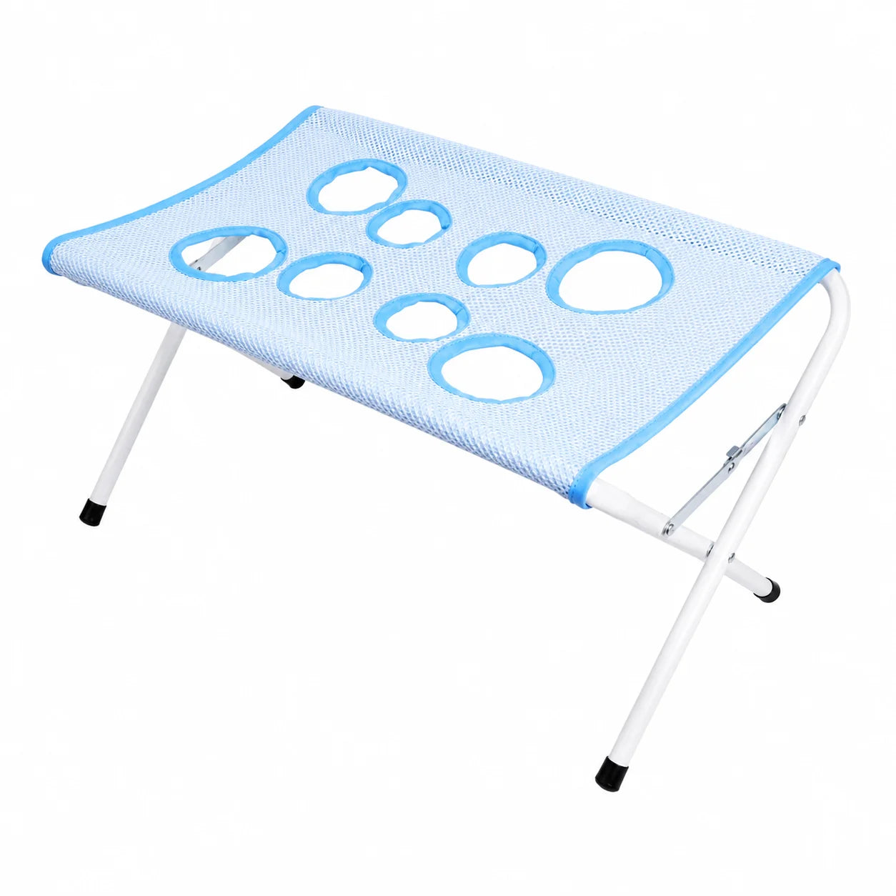 Foldable Pet Grooming Table Adjustable Dog Cat Hair Brushing Bath Stand Multi-Hole Non-Slip Portable Grooming Platform