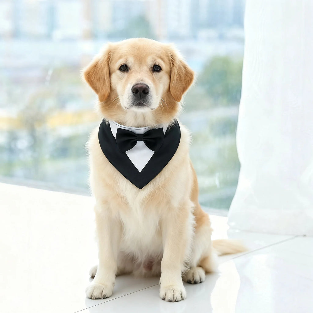 Adjustable Formal Dog Bow Tie Bandana Cute Pet Triangle Bib Scarf for Dogs And Cats Wedding Birthday Party Pet Costume Accessory
