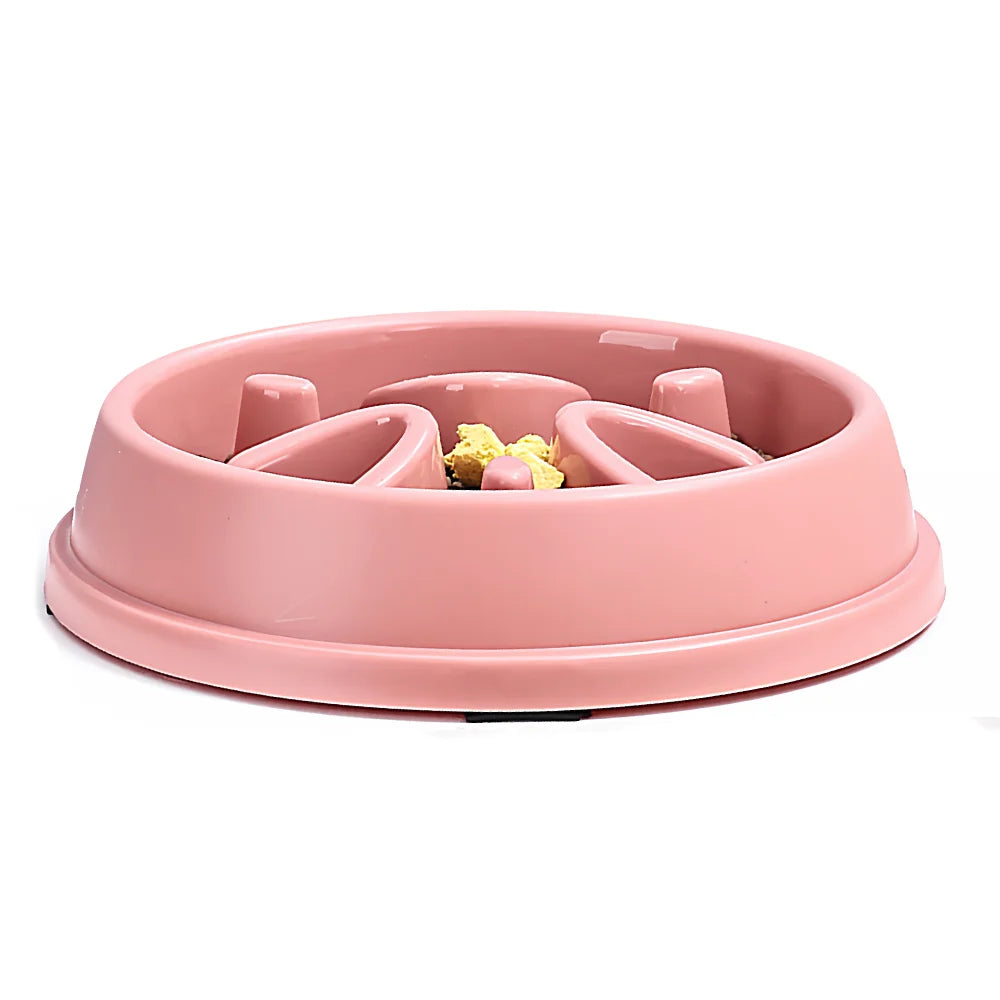 Anti-Choke Slow Feeder Pet Bowl for Dogs & Cats - Safe Eating, Durable Plastic, Essential Daily Accessory