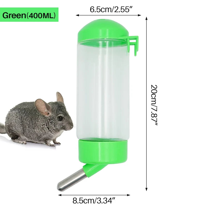 400ml Pet Hamster Drinker Water Bottle Rabbit Hamster Automatic Feeding Device for Small Animals Supplies Pet Drinking Bottles