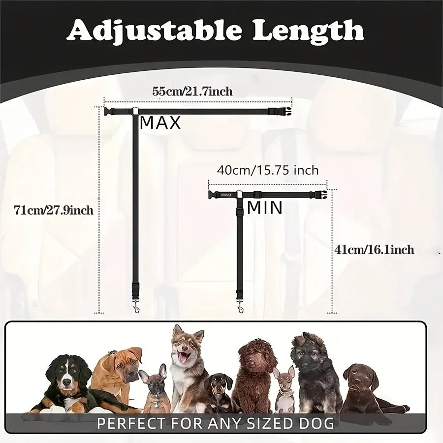 Dog Seat Belt for Vehicle Secure, Pet Car Tether Safety Leash for Dogs In Vehicles, Dog Seatbelt Tether,  Christmas Gift