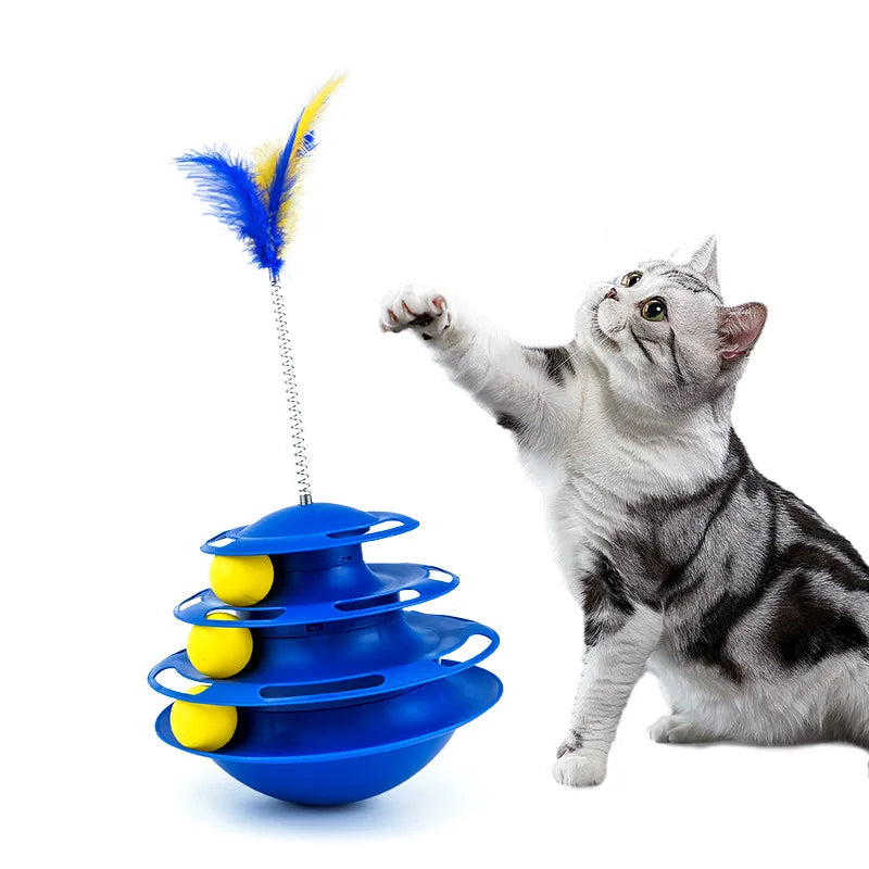 Cat Teaser Wand Interactive Toy with Bell and Feather for Healthy Play and Bonding