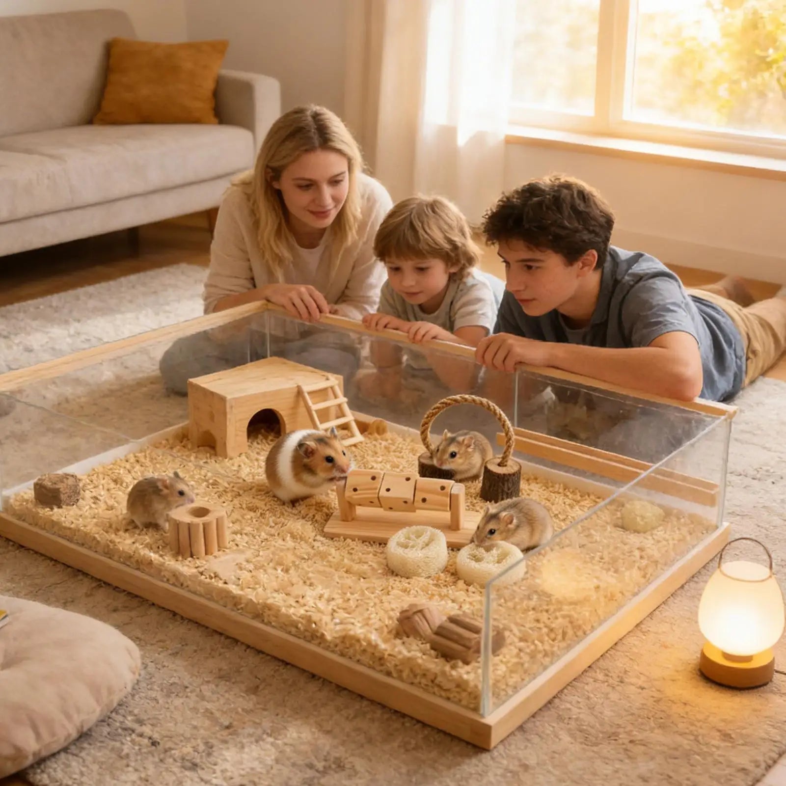 Small Animal Toys Wooden Enrichment Pet Supplies Hamster Foraging Chew Toy Set For Gerbil Mice Hedgehog Chinchilla Indoor Cage