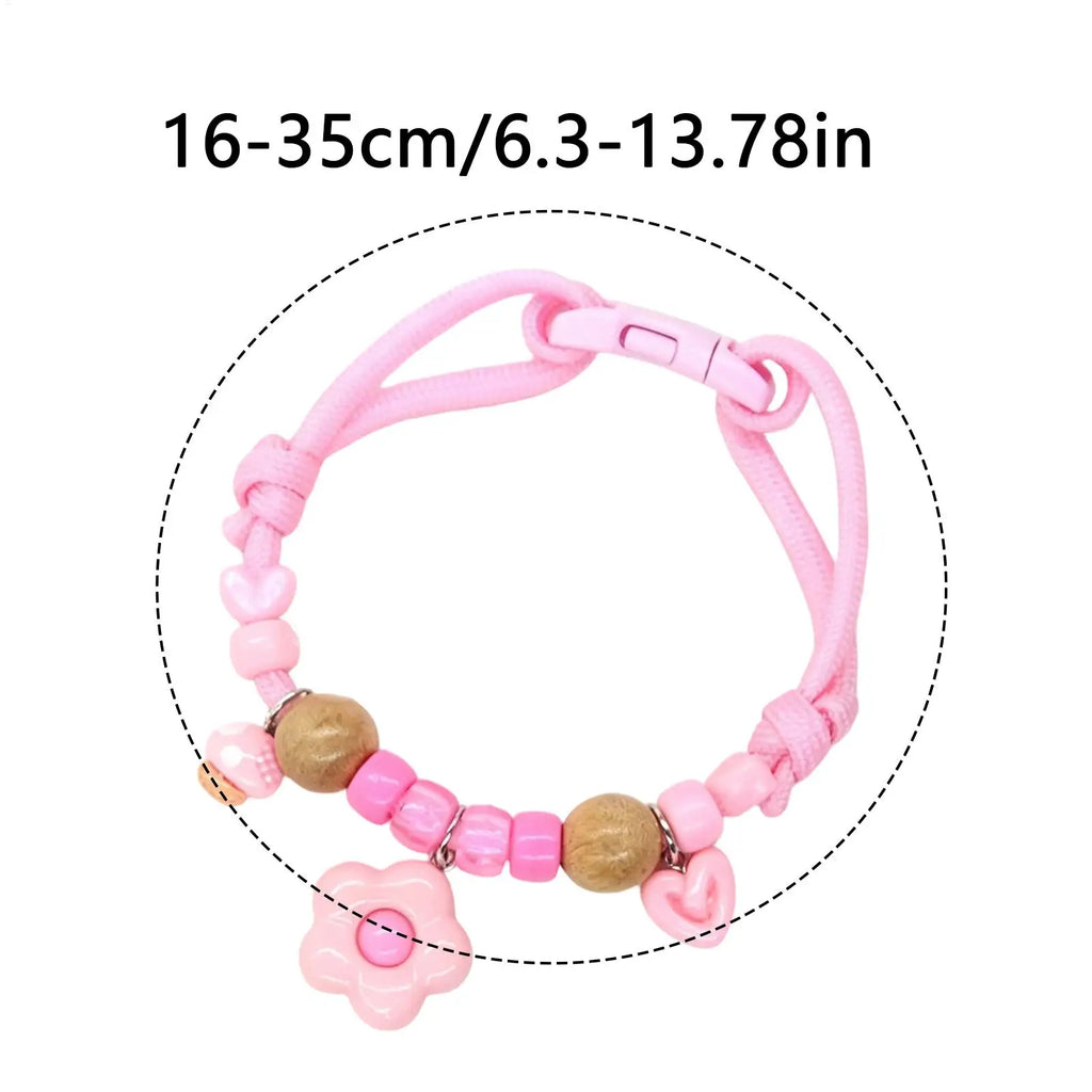 Cat Dog Flea Collar Natural Wood Adjustable Safe Buckle Macaron Color Fly Repellent Puppy Kitten Tick Control Summer Daily Care
