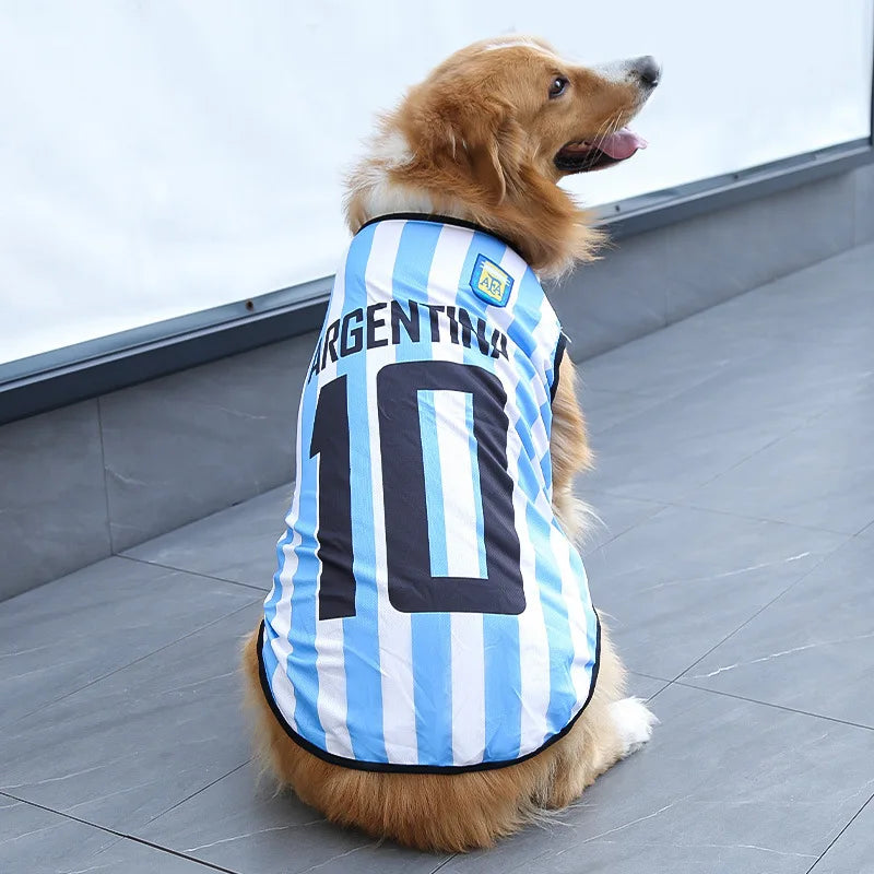 10 Pet Football Dog Jersey Summer Dog Shirt Breathable Sports Vest for Small Dogs and Cats