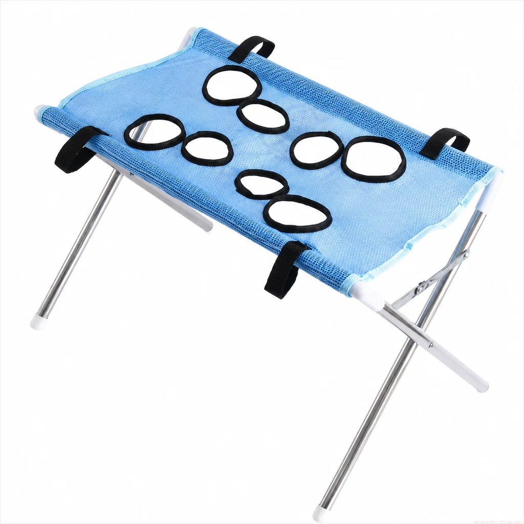 Pet Bathing Hammock Stand Foldable Dog Cat Grooming Drying Table Breathable Mesh Bath Helper for Small Pets
