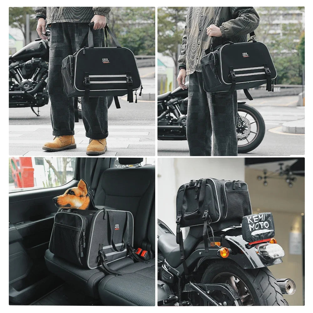 Motorcycle Pet Bag 20lbs Dog/Cat Carrier Bag Airline Approved Pet Travel Carrier Bag Portable Folding Pet Cat Dog Travel Carrier