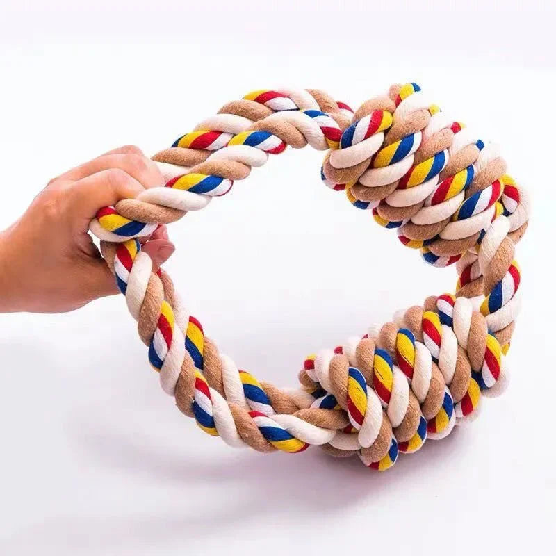 45cm Durable Teeth-Cleaning Rope Toy for Dogs - Pet Interactive Chewing and Play Toys Tug Dog Toy for Puppy Training