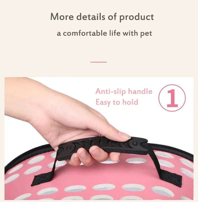 Portable Cat Bag for Pet Transport, Foldable Cat Carrier Bags, Pet Dog Carriers, Cat Backpack, Travel Space Capsule Cage