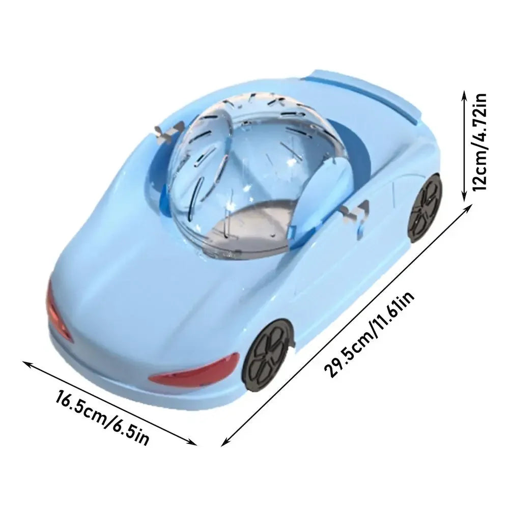 Hamster Running Ball Car Toy Small Pet Toy Funny Creative Small Pet Running Ball Exercise Wheel for Hamsters Ferret Small Animal