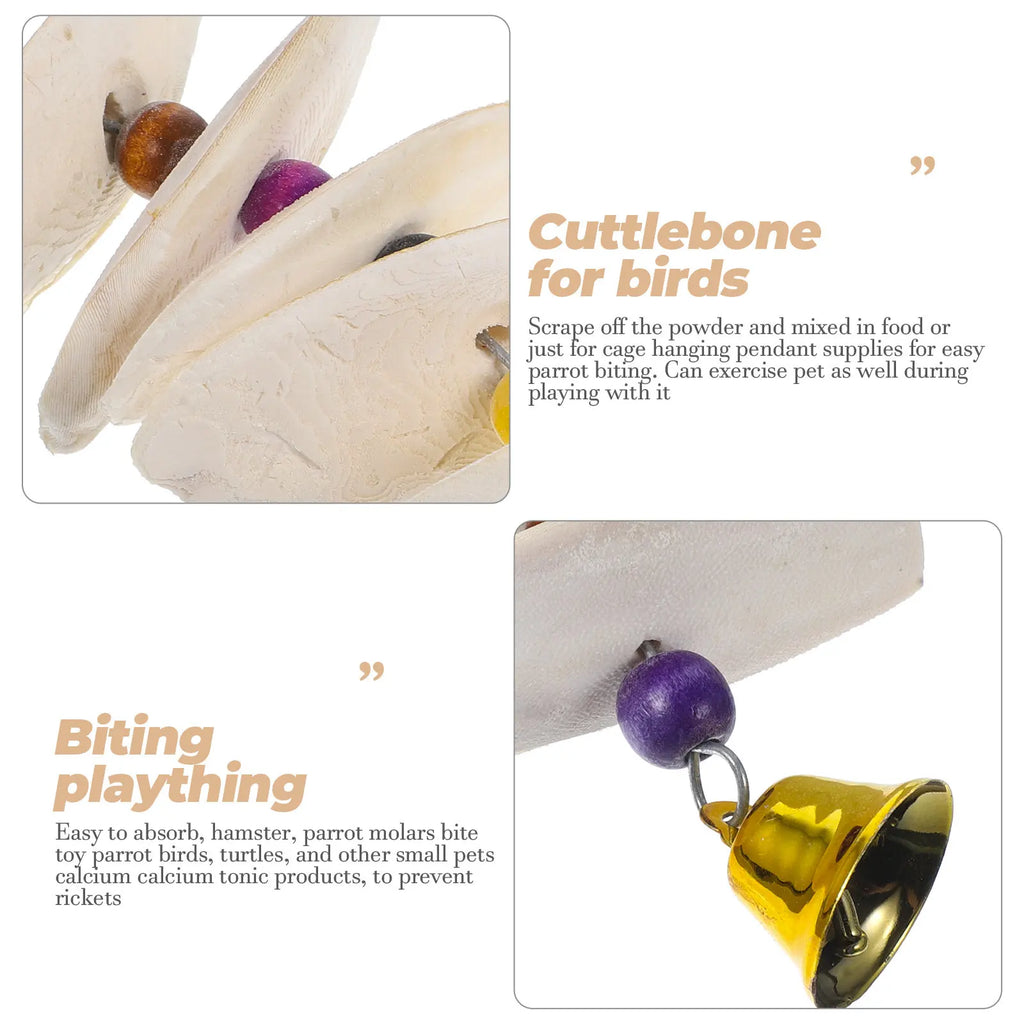 Chewing Cuttlefish Bone Bird Parrot for Parakeets Beige Cuddle Bones Birds