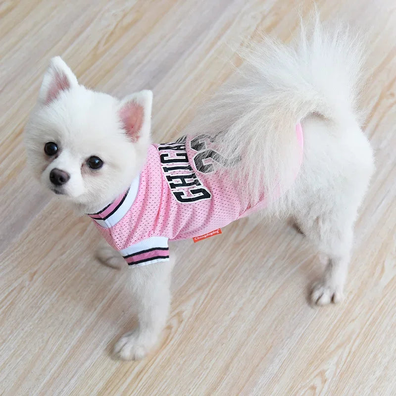 Dog Basketball Jersey Clothes Boy Girl Dog Pet Vest Clothes Puppy Shirt Apparel Cute Outfit Summer T-shirt for All Breeds XS-5XL