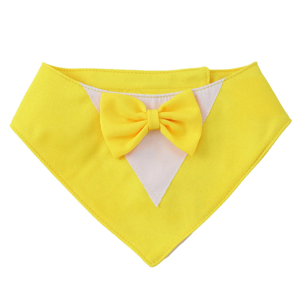 Adjustable Formal Dog Bow Tie Bandana Cute Pet Triangle Bib Scarf for Dogs And Cats Wedding Birthday Party Pet Costume Accessory