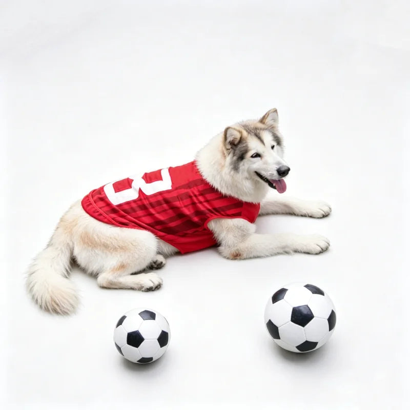 Sport Team Dog Jersey Number Print Dogs Vests Sport Style Breathable Mesh Puppy Sleeveless Shirt Small Medium Larg Pets Clothes