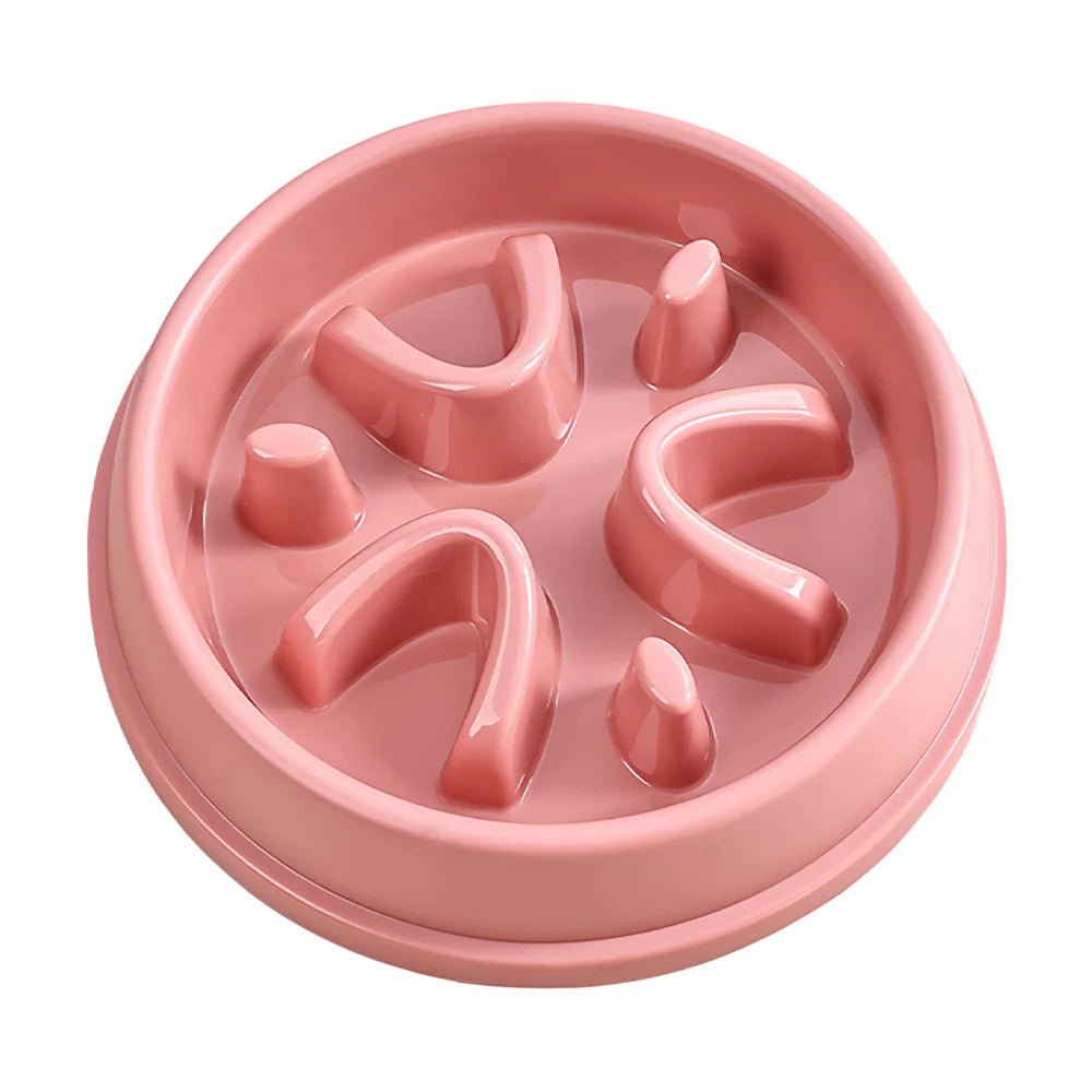 Anti-Choke Slow Feeder Pet Bowl for Dogs & Cats - Safe Eating, Durable Plastic, Essential Daily Accessory