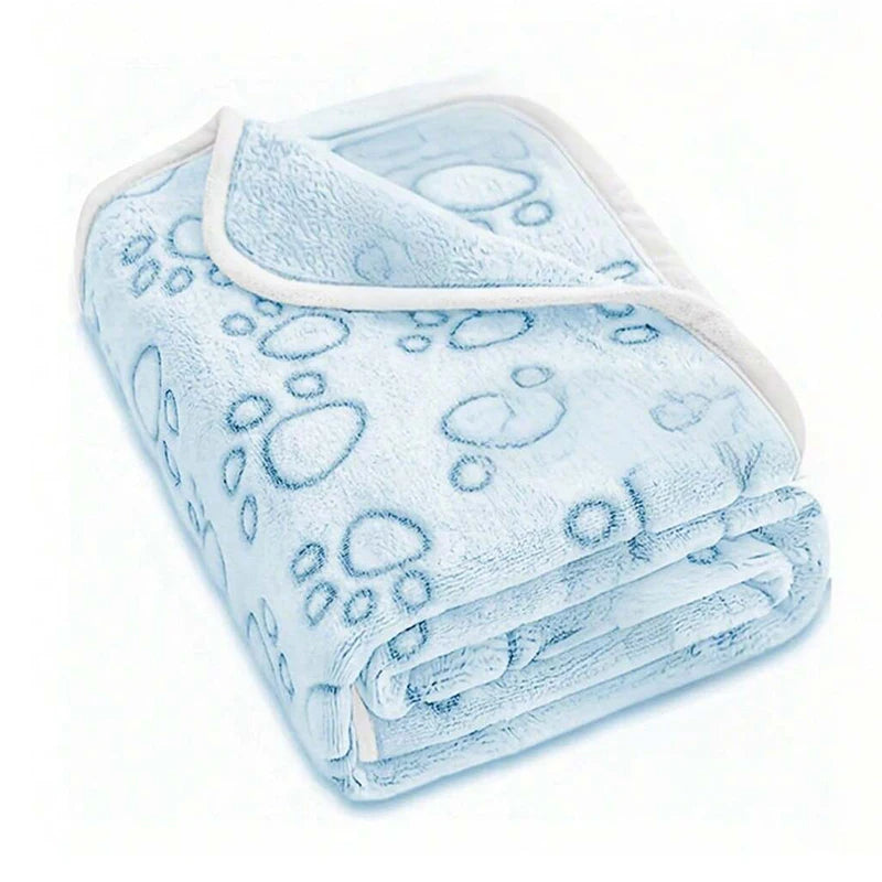 Ultra-Soft Paw Print Dog Blanket | Cozy & Washable Pet Pad