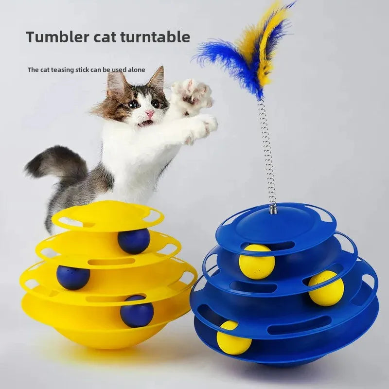 Cat Teaser Wand Interactive Toy with Bell and Feather for Healthy Play and Bonding