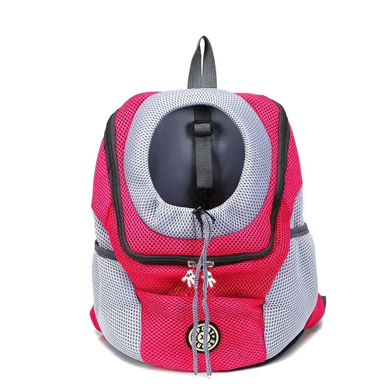 New Dog Pet Backpack Carrier Travel Bag Front Pack Breathable Adjustable with Safety Reflective Strips for Hiking Outdoor Cats