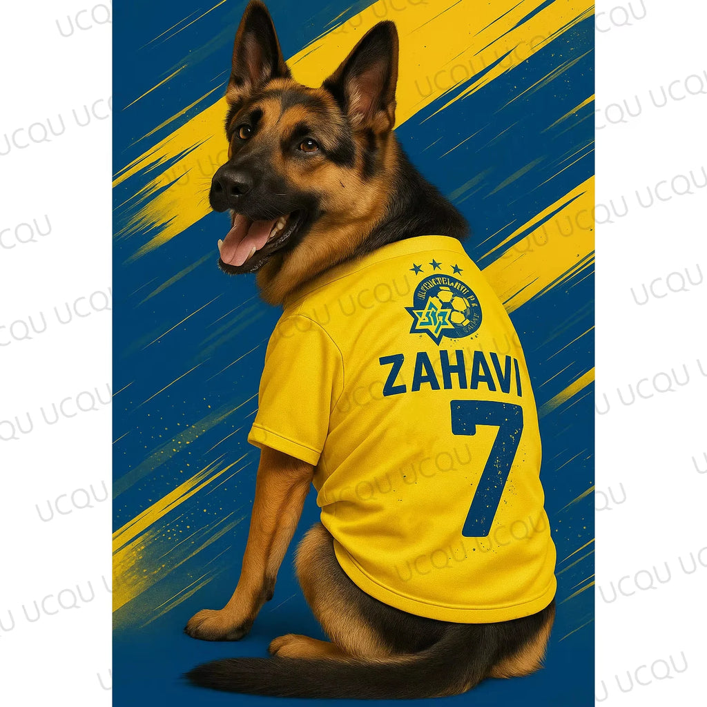 1pcDog Football Jersey Breathable Pet Sports Shirt Print Dog Apparel for Summer Cool Clothes for Walking Training Outdoor Sporty