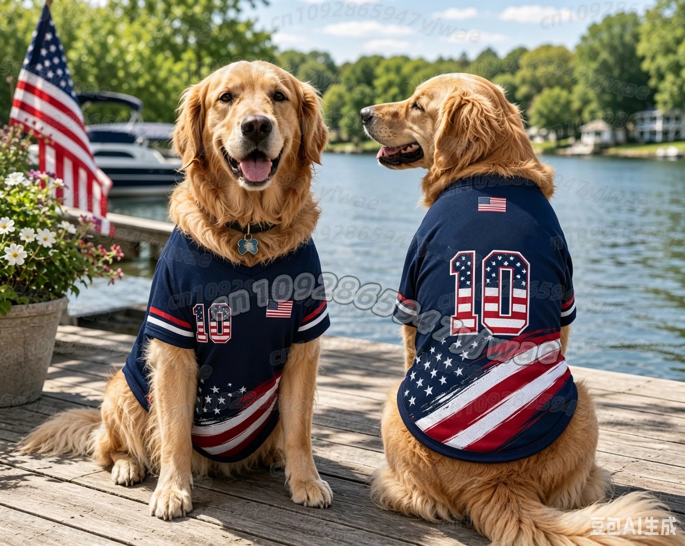 Summer Dog Clothes USA  print Basketball Clothes Puppy T-SHIRT  Summer Pet Cat T-SHIRT  soccer fans Dogs
