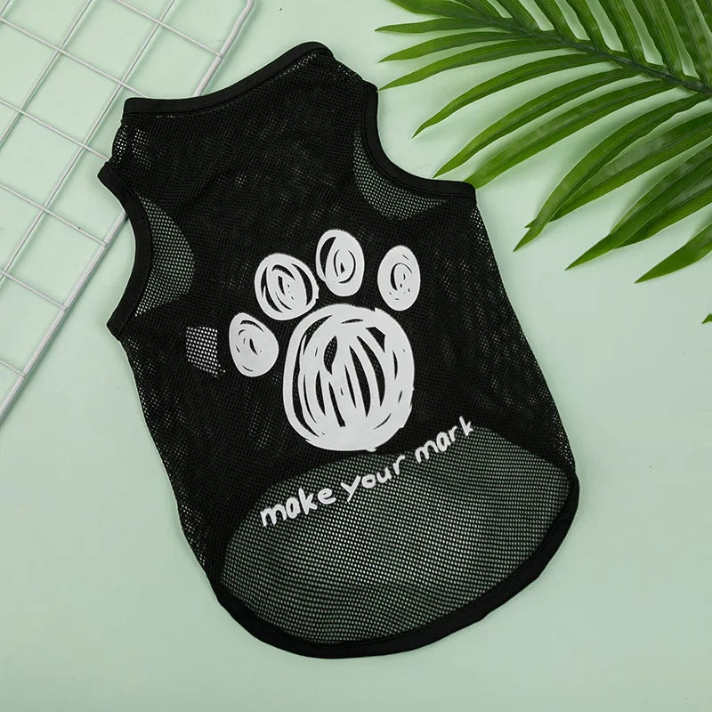 Pet Dog Clothes Summer Jersey Pet Cat Vest Mesh Breathable Dog T-shirt for Small Large Dog Pet Costume