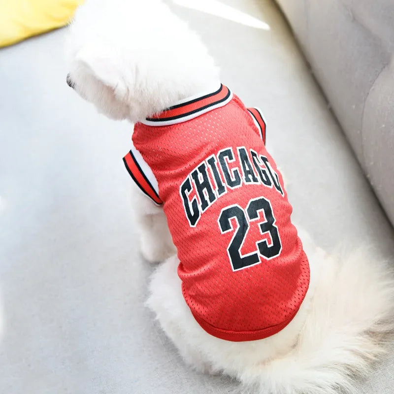 Dog Basketball Jersey Clothes Boy Girl Dog Pet Vest Clothes Puppy Shirt Apparel Cute Outfit Summer T-shirt for All Breeds XS-5XL