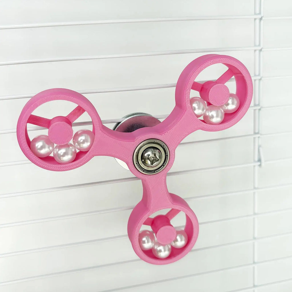 Parrot Toys Bite-Resistant Bird Enrichment Activity Parrot Toys Spinner Wheel for Chewing Entertainment Boredom Relief