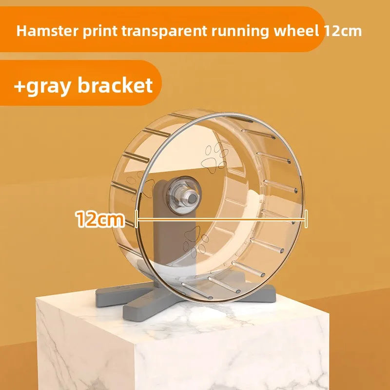 Hamster Exercise Wheel with Stand Large Running Wheel for Syrian Hamsters & Gerbils Pet Toy Cage Accessory